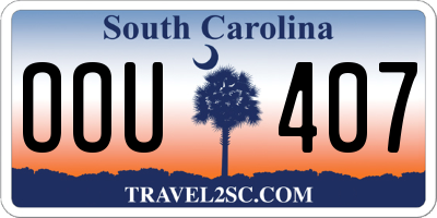 SC license plate OOU407