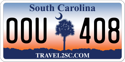 SC license plate OOU408