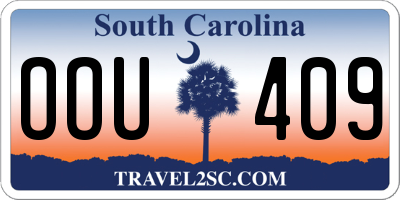 SC license plate OOU409