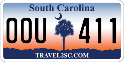 SC license plate OOU411