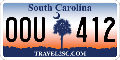 SC license plate OOU412