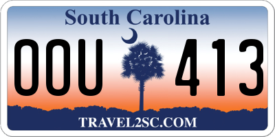 SC license plate OOU413