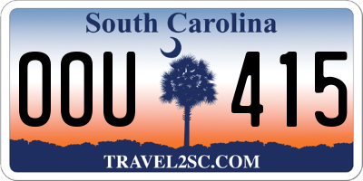 SC license plate OOU415