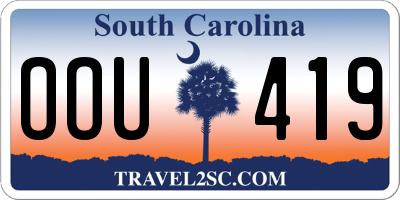 SC license plate OOU419
