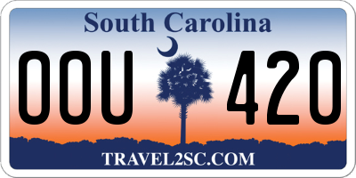 SC license plate OOU420