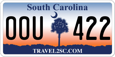 SC license plate OOU422