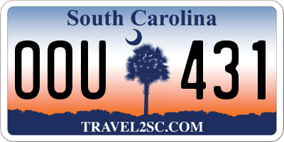 SC license plate OOU431