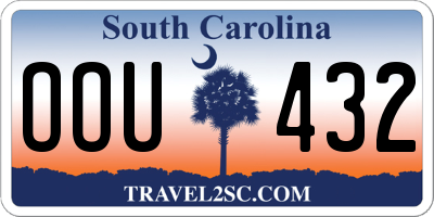 SC license plate OOU432