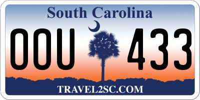 SC license plate OOU433