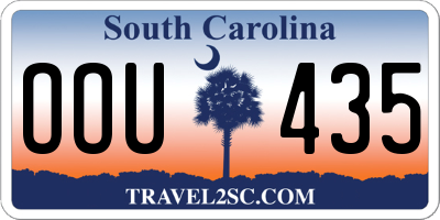 SC license plate OOU435
