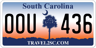 SC license plate OOU436