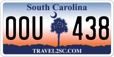 SC license plate OOU438