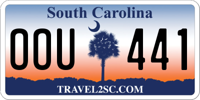 SC license plate OOU441