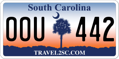 SC license plate OOU442