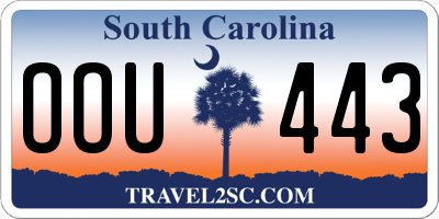 SC license plate OOU443