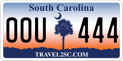 SC license plate OOU444