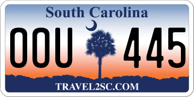 SC license plate OOU445