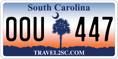 SC license plate OOU447