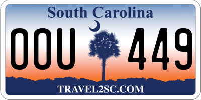 SC license plate OOU449