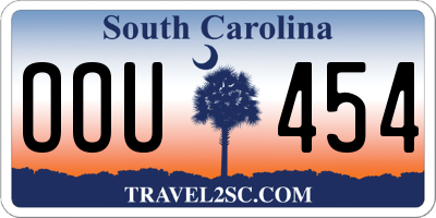 SC license plate OOU454