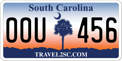 SC license plate OOU456