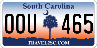 SC license plate OOU465