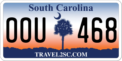 SC license plate OOU468