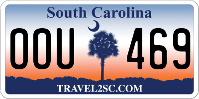 SC license plate OOU469