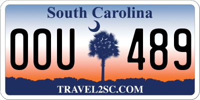 SC license plate OOU489