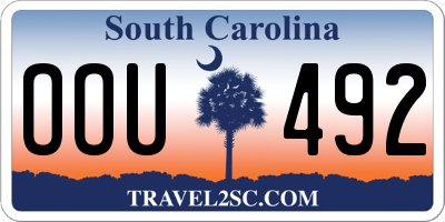 SC license plate OOU492