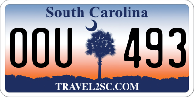 SC license plate OOU493