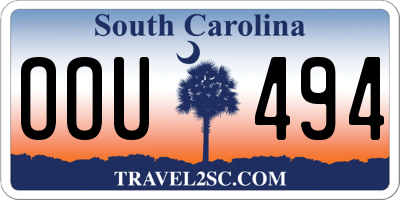SC license plate OOU494