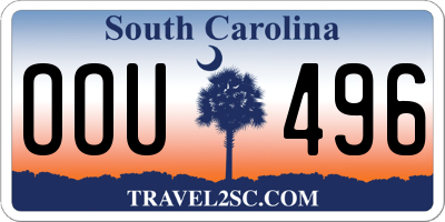 SC license plate OOU496