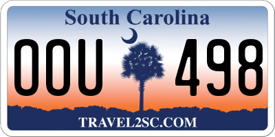 SC license plate OOU498