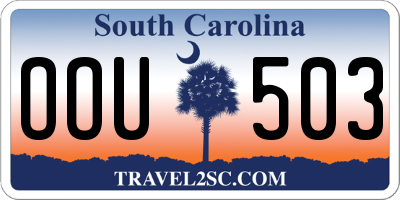 SC license plate OOU503