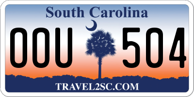 SC license plate OOU504