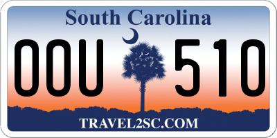 SC license plate OOU510
