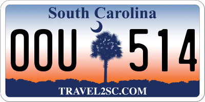 SC license plate OOU514