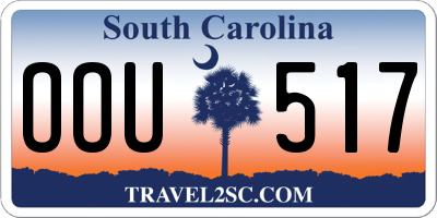 SC license plate OOU517