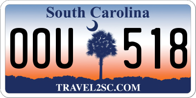 SC license plate OOU518