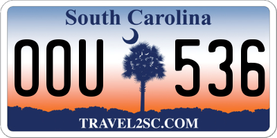SC license plate OOU536