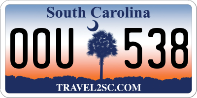 SC license plate OOU538
