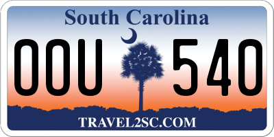 SC license plate OOU540