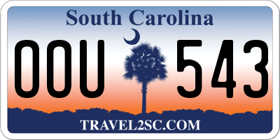 SC license plate OOU543