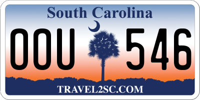SC license plate OOU546