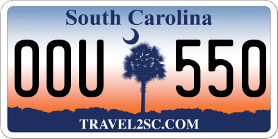 SC license plate OOU550