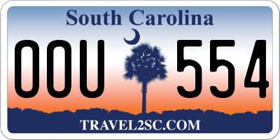 SC license plate OOU554