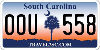 SC license plate OOU558
