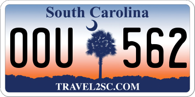 SC license plate OOU562