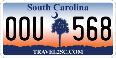 SC license plate OOU568